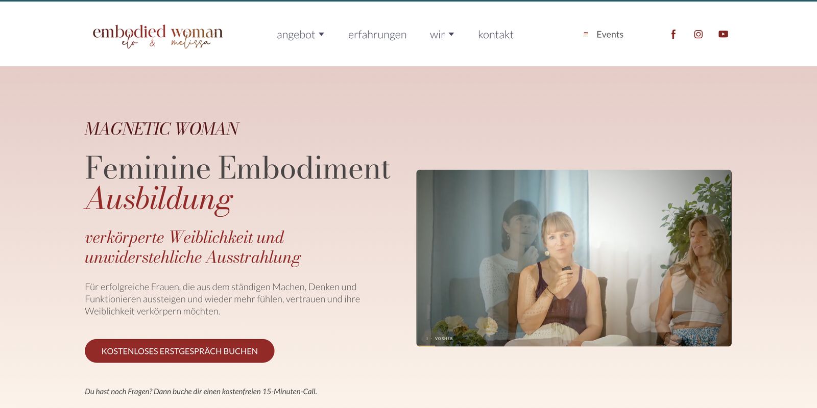Startseite von Embodied Woman