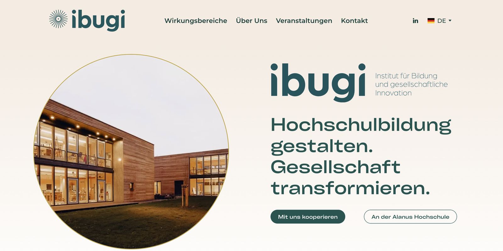 Startseite des Instituts ibugi